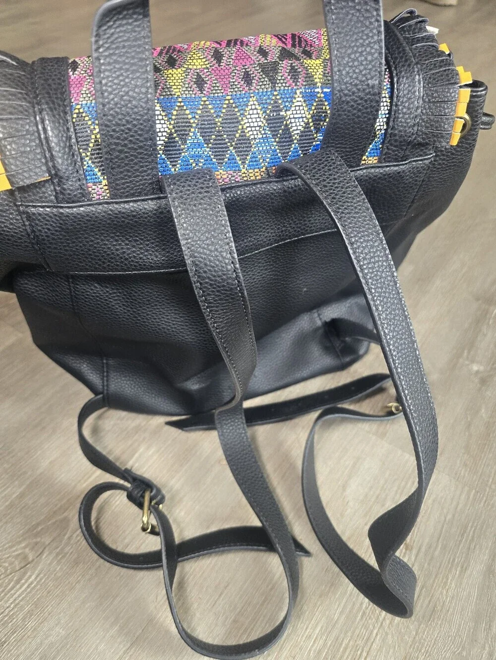 Disney Danielle Nicole Lion King Simba Mini Backpack black faux leather Fringe